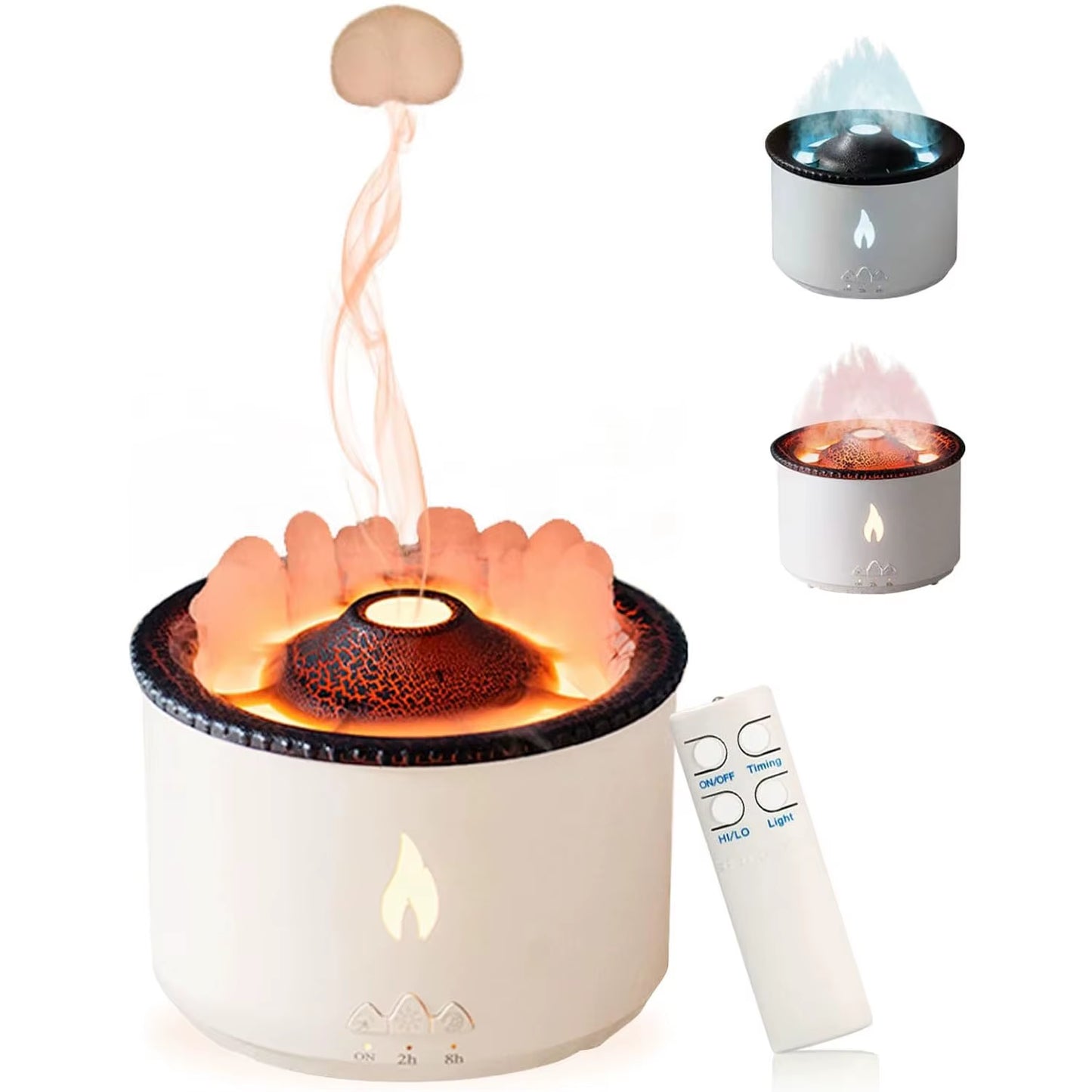 Volcano Humidifier Aromatherapy Essential Oil Diffuser 2 Mist Modes 300Ml/10.56Oz with Timer and Waterless Auto-Off for Home